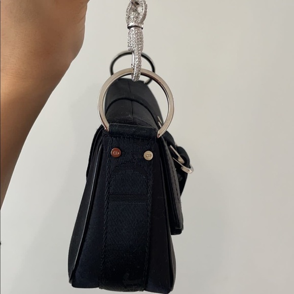 Dior black satin bag crystal embellished handle - Picture 14 of 15